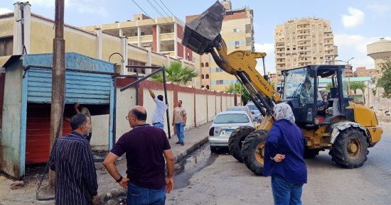 رفع 362 حالة إشغال طريق وتحرير 152 مخالفة متنوعة فى الإسماعيلية