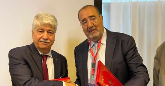النضال الشعبى الفلسطينى توقع اتفاق تعاون مع حزب الاتحاد الاشتراكى للقوات الشعبية المغربى