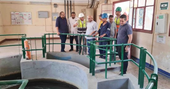 رئيس مياه الشرب بسوهاج يتفقد محطة غرب للتأكد من صيانتها