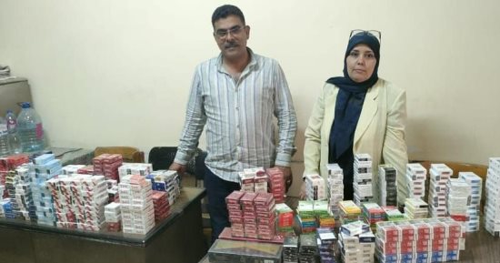ضبط سجائر مهربة ومجهولة المصدر خلال حملة تموينية بالعمرانية