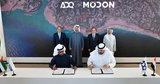 الرئيسان السيسى وبن زايد يشهدان إطلاق مشروع رأس الحكمة التنموى
