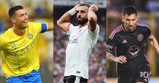 محمد صلاح ضمن عمالقة أشهر لاعبى العالم 2025.. ميسي ورونالدو فى الصدارة