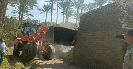 إزالة 40 حالة تعدٍ على الأراضى الزراعية وأملاك الدولة بالجيزة