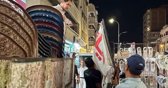 رفع 214 حالة إشغال طريق وتحرير 155 مخالفة متنوعة فى الإسماعيلية