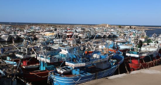 توقف حركة الملاحة والصيد بميناء البرلس لسوء الأحوال الجوية - اليوم السابع