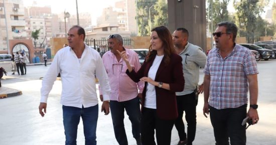 نائب محافظ الجيزة تتفقد التجهيزات النهائية لمشروع الموقف الحضارى بمنطقة كوبرى الصحابة