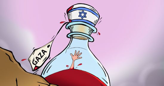 ومازالت غزة تغرق فى حصار القتل والدمار.. كاريكاتير اليوم السابع