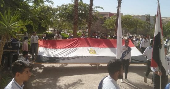 جوالة جامعة حلوان تنظم كرنفالا احتفالا بذكرى انتصارات حرب أكتوبر