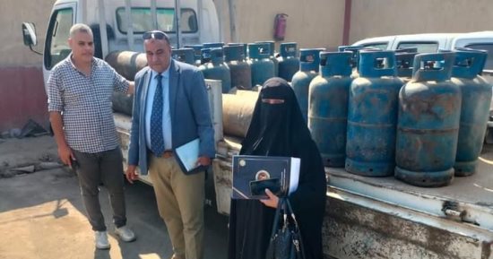 تموين الجيزة: ضبط مخزن غير مرخص لبيع أسطوانات الغاز بكرداسة
