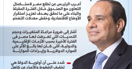 الرئيس السيسي: أولوية الدولة تخفيف الأعباء عن كاهل المواطنين (إنفوجراف)