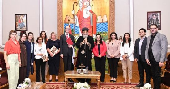 البابا تواضروس يستقبل السفير النمساوى بالكاتدرائية