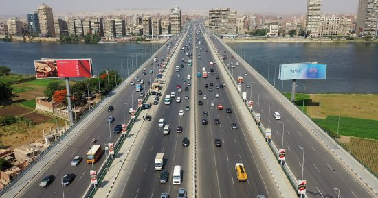 شاهد كوبري المنيب بعد تطويره وتوسعته لـ8 حارات في كل اتجاه