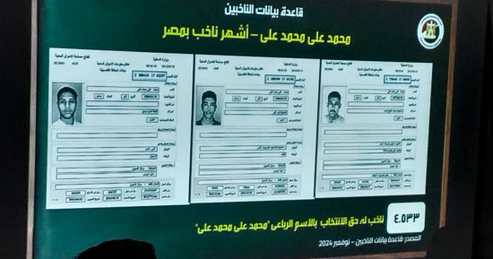 تكرر 4533 مرة.. أشهر ناخب فى مصر من قاعدة بيانات الناخبين بالوطنية للانتخابات