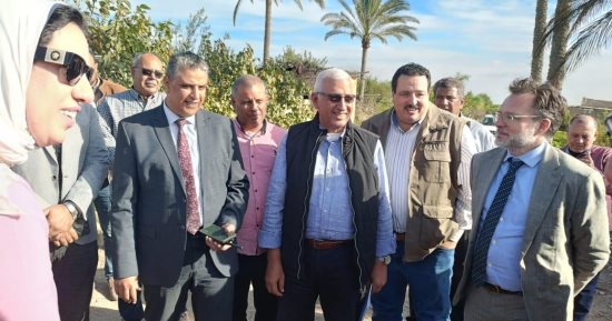 سفير كندا يزور مشروع تعزيز الزراعة الذكية مناخيا والتنوع البيولوجي بالنوبارية