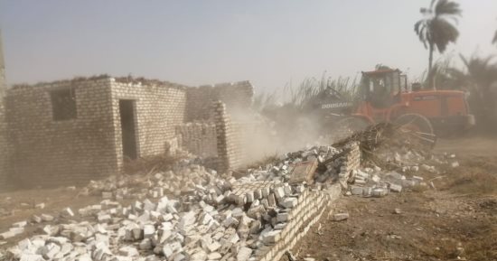 إزالة 126 حالة ضمن الموجة الـ24 لإزالة التعديات فى بنى سويف