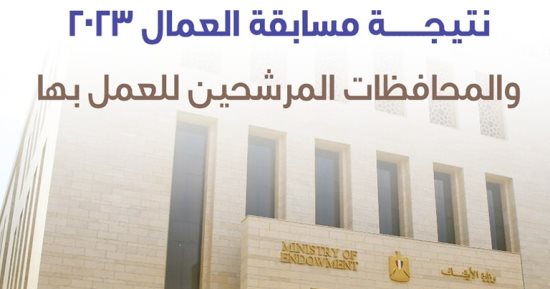 وزارة الأوقاف تعلن أسماء 1000 ناجح فى مسابقة عمال المساجد لعام 2023