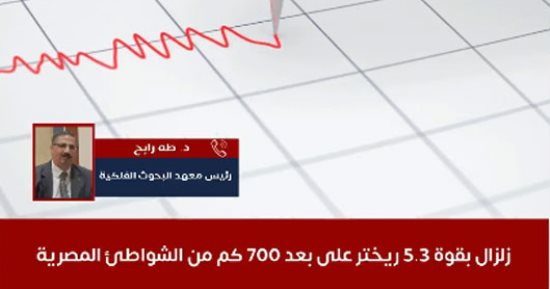 البحوث الفلكية توضح للمصريين عبر تليفزيون اليوم السابع متى نقلق من الزلازل