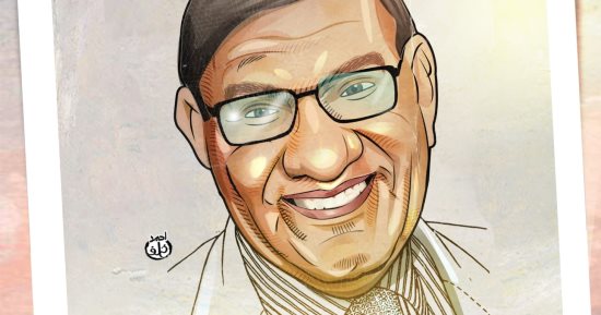 ذكرى رحيل مفيد فوزى فى كاريكاتير اليوم السابع