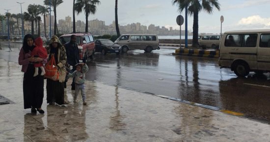 أمطار غزيرة على الإسكندرية فى أول أيام نوة قاسم 