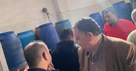 ضبط 11 طن مخلل و95 صفيحة جبنة بها يرقات ديدان