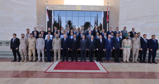 وفد من القضاء العسكرى يلتقى وزير العدل بمقر الوزارة فى العاصمة الإدارية