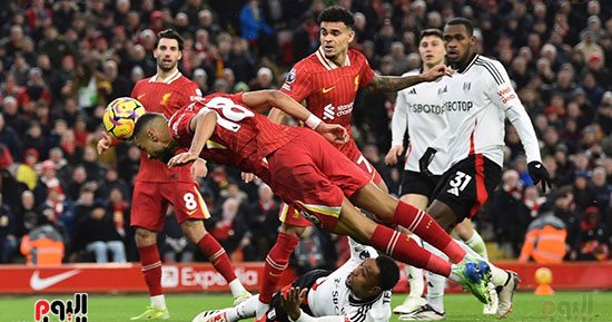 ليفربول يتعادل مع فولهام فى الدورى الإنجليزى وصلاح يصل لـ 100 أسيست 