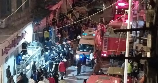 مصرع 3 أشخاص وإصابة ثلاثة آخرين إثر انهيار سقف مقهى فى الجمرك بالإسكندرية