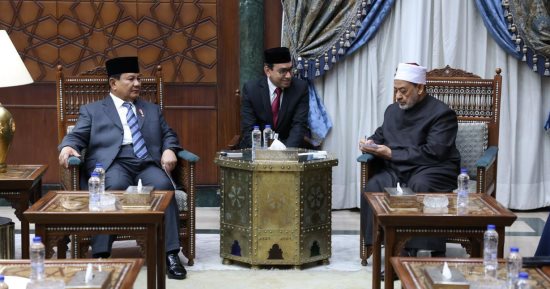 شيخ الأزهر يستقبل رئيس إندونيسا ويتفقان على مواصلة الضغط لوقف العدوان على غزة
