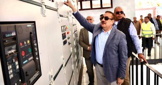 محافظ المنوفية يفتتح محطة صرف صحى جزى باستثمارات 98 مليون جنيه