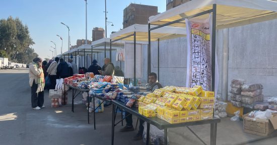 سوق اليوم الواحد فى شارع الصوامع بإمبابة يستقبل المواطنين للأسبوع السادس 