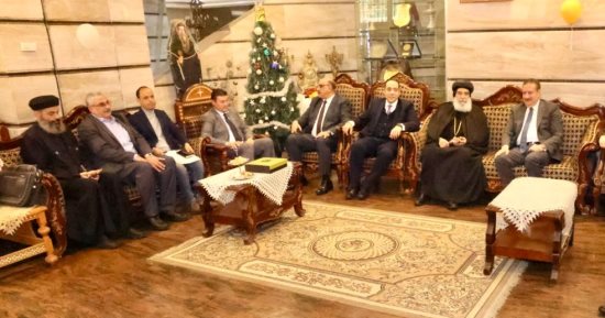 محافظ المنوفية يقدم التهنئة للأنبا بنيامين بمناسبة عيد الميلاد المجيد