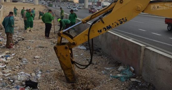 بدء تشجير الدائرى بالقاهرة الكبرى ضمن مبادرة زراعة 100 مليون شجرة.. صور