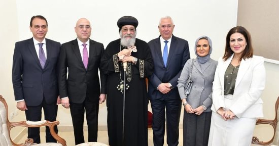 البابا تواضروس يستقبل الهيئة التأسيسية لحزب الجبهة الوطنية للتهنئة بعيد الميلاد