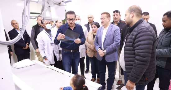 وزير الصحة يتفقد مستشفى جراحات اليوم الواحد بمركز أشمون 