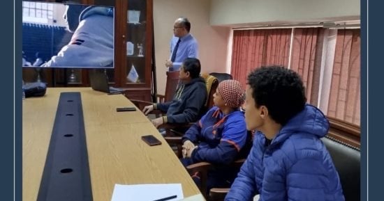 الاجتماع الدوري لنادي جامعة حلوان يناقش تحسين تطوير الأكاديميات الرياضية