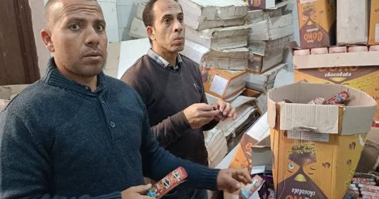 ضبط 4350 قطعة حلوى غير صالحة للاستهلاك فى مصنع غير مرخص بالقناطر الخيرية