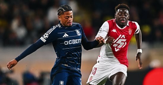موناكو يتفوق على أستون فيلا 1-0 بالشوط الأول بدورى أبطال أوروبا