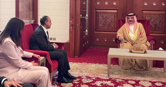 وزير الخارجية والهجرة يلتقي مع ملك البحرين فى المنامة
