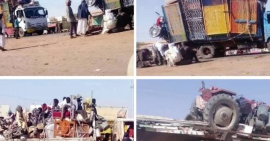 عناصر الدعم السريع تغادر الخرطوم فى سيارات محملة بالمسروقات