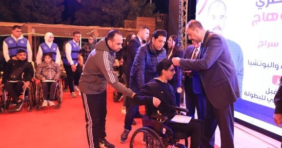 محافظ سوهاج يشهد حفل توزيع جوائز بطولة سوبر البوتشيا البارالمبية.. صور