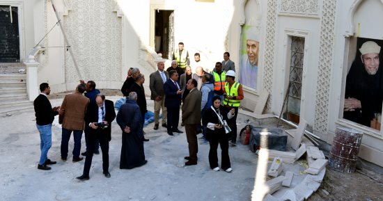 محافظ الدقهلية يتفقد أعمال رفع كفاءة ضريح الشيخ الشعراوى بقرية دقادوس