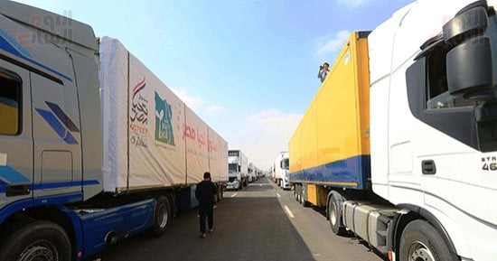 مصر تواصل دعم غزة.. دخول دفعة جديدة من المساعدات واستعداد لاستقبال المصابين 