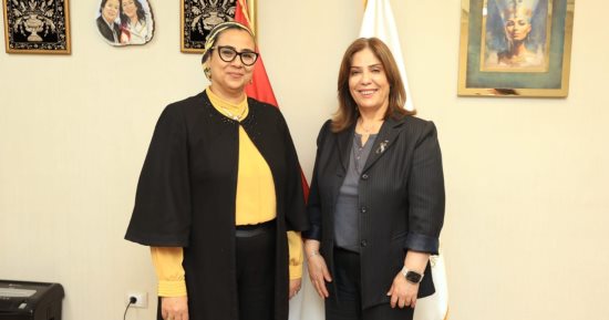 المستشارة أمل عمار تستقبل وزيرة شؤون المرأة الفلسطينية