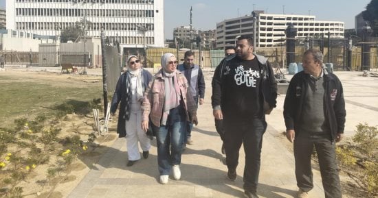 رئيس جهاز مثلث ماسبيرو تتفقد أعمال رفع كفاءة وإحياء حديقة الأزبكية