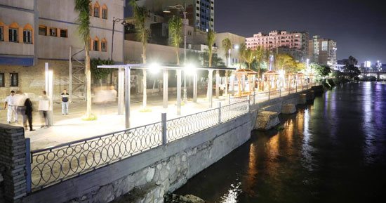 كورنيش شبين الكوم فى المنوفية متنفس جديد للأهالى
