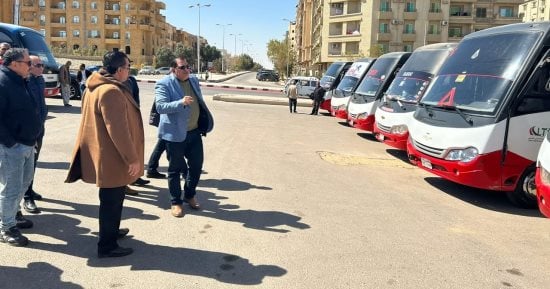 جهاز مدينة الشروق يدعم النقل الجماعى لخدمة سكان المدينة وتوفير خطوط جديدة