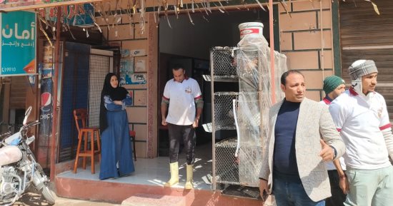 حملات مكثفة لإزالة الإشغالات ومتابعة تراخيص المحال العامة بمراكز المنيا  