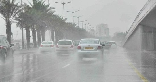 الأرصاد الجوية : أمطار متفاوتة الشدة تضرب السواحل الشمالية وشمال الدلتا