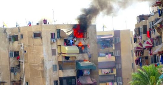 مصرع طفل إثر حريق شقة سكنية فى المعادى