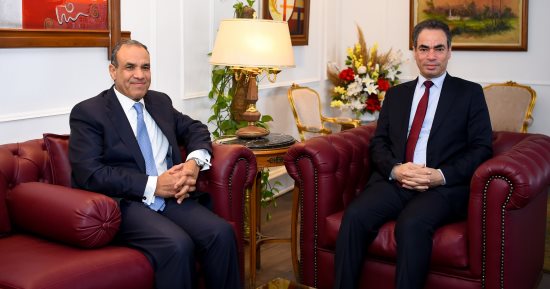 وزير الخارجية يلتقى مع رئيسى المجلس الأعلى للإعلام والهيئة الوطنية للإعلام